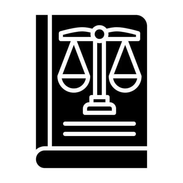 Gesetzesbuch Ikone Umrisssymbol Für Vektor Und Füllstil — Stockvektor