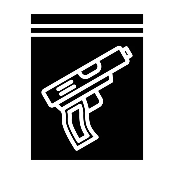 Polis Simgesi Vektörü Web Mobil Uygulama Tasarımı Tabanca Logosu Kavramı — Stok Vektör