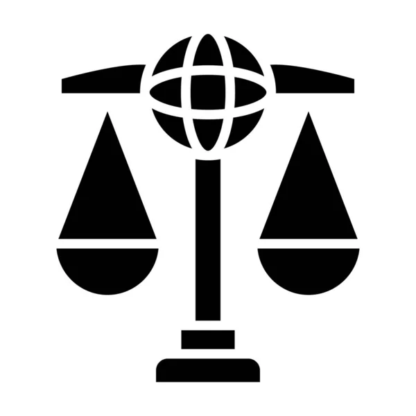Globales Recht Web Symbol Einfache Illustration — Stockvektor