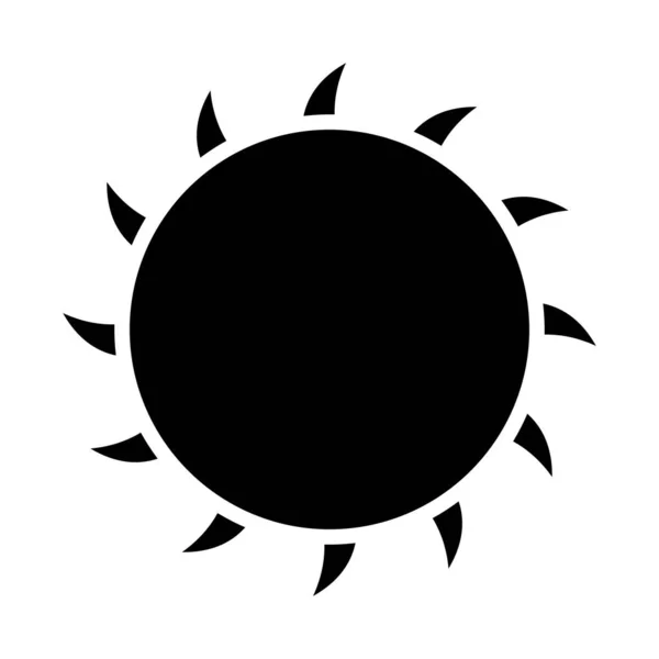Вектор Значка Солнца Белом Фоне — стоковый вектор