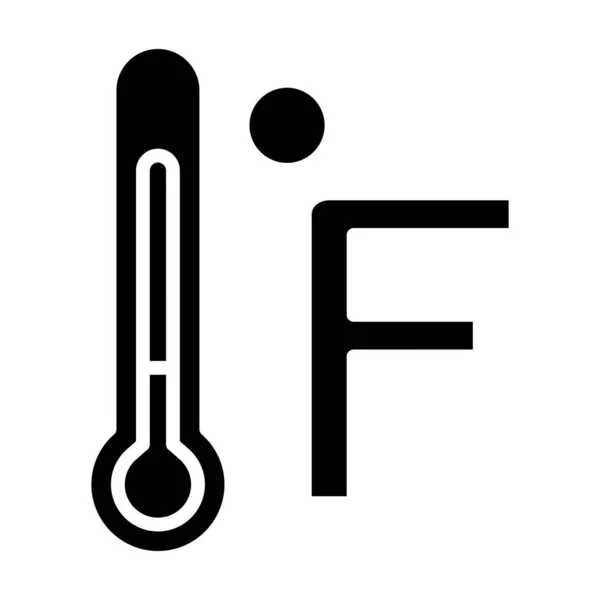 Ikona Fahrenheit Módním Stylu Izolované Pozadí — Stockový vektor