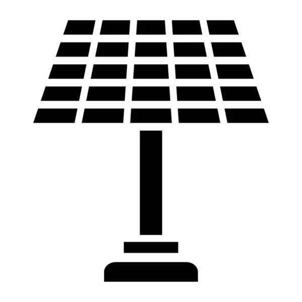 Icono Del Panel Solar Ilustración Vectorial Plana — Archivo Imágenes Vectoriales