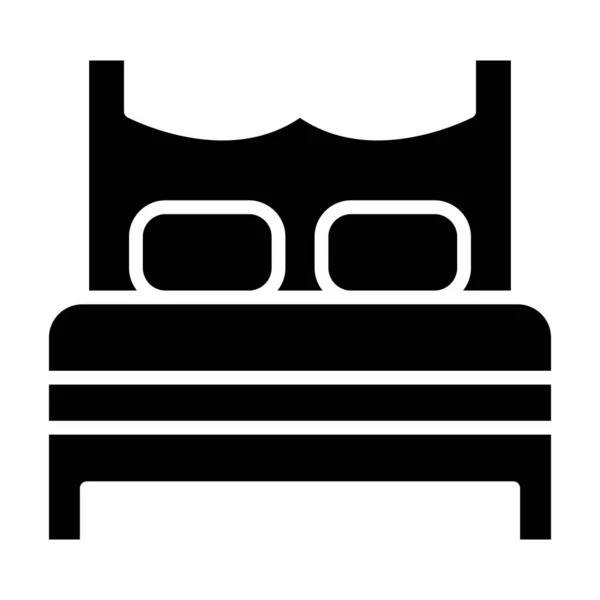 Στο Κρεβάτι Web Εικονίδιο Απλή Απεικόνιση — Διανυσματικό Αρχείο
