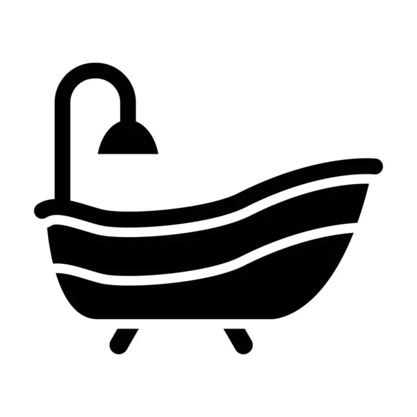 Vasca Bagno Web Icon Design Semplice — Vettoriale Stock