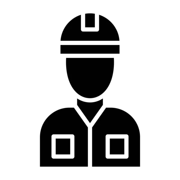 Arbeiter Web Symbol Einfache Illustration — Stockvektor