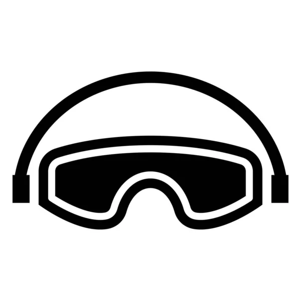 ゴーグルのアイコン Web用のスキューバ マスク ベクトル アイコンの簡単なイラスト — ストックベクタ
