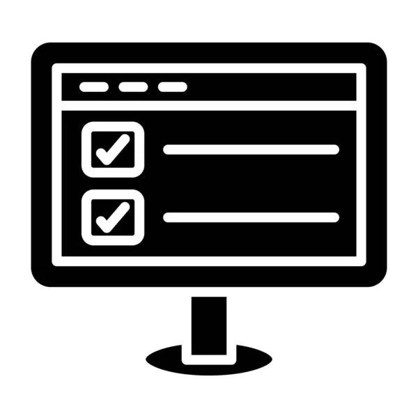 Online Survey Web Icon Vector Illustration — Stock Vector