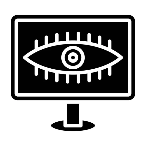 Computer Monitor Icon Vector Illustration — Stock Vector