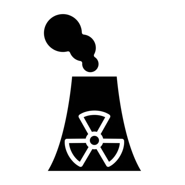 Ikone Des Kernkraftwerks Vektor Illustration — Stockvektor