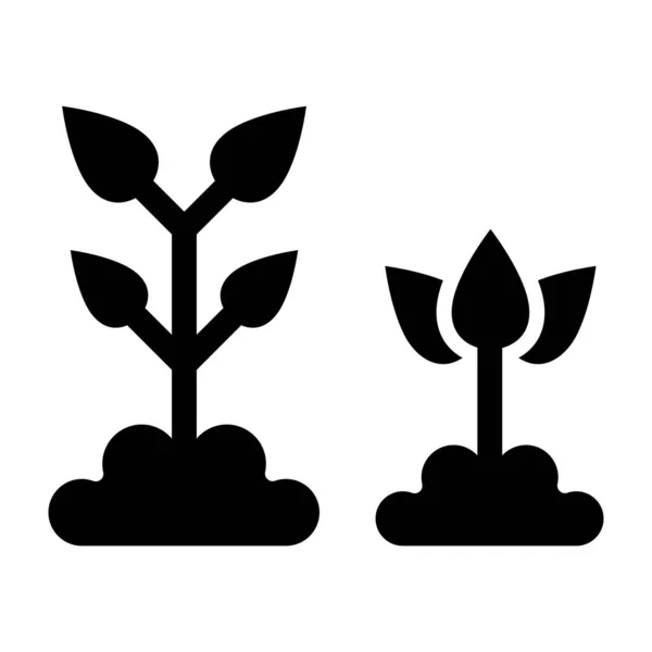 Φυτό Web Εικονίδιο Απλή Απεικόνιση — Διανυσματικό Αρχείο