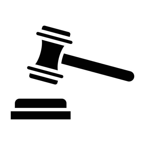 Sędzia Młotek Sprawiedliwość Prawo Pojęcie Wektor Ilustracja — Wektor stockowy