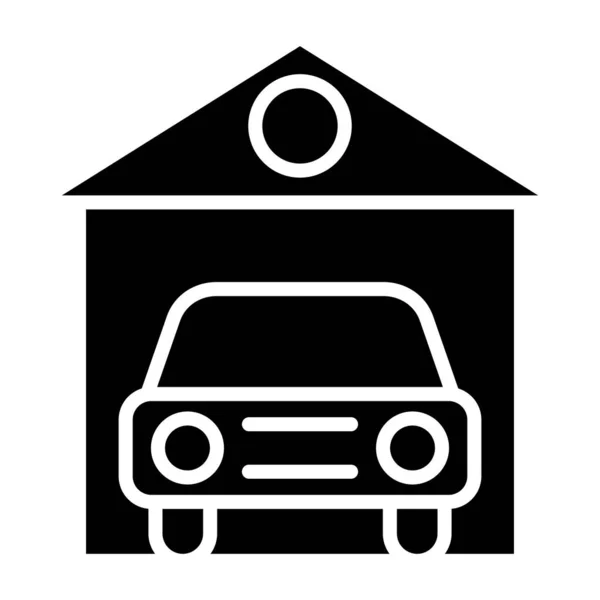 Ícone Garagem Carro Ilustração Simples Ícones Vetoriais Veículos Táxi Para — Vetor de Stock