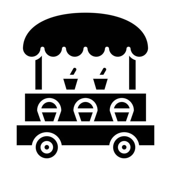 Warenkorb Symbol Einfache Illustration Von Bäckereivektorsymbolen Für Das Web — Stockvektor