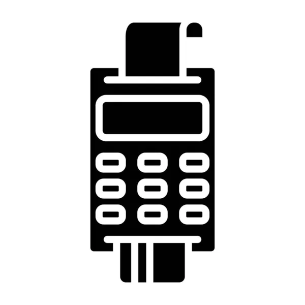 Icono Del Cajero Automático Contorno Pos Terminal Vector Símbolo Ilustración — Vector de stock