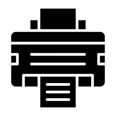 Yazıcı. Web simgesi basit illüstrasyon