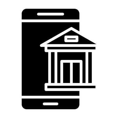 Banka simgesi, vektör illüstrasyonu