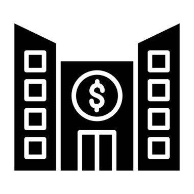 Bina. Web simgesi basit illüstrasyon