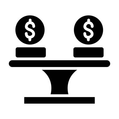 Para için. Web simgesi basit illüstrasyon