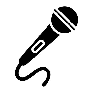 mikrofon simgesi vektör illüstrasyonu