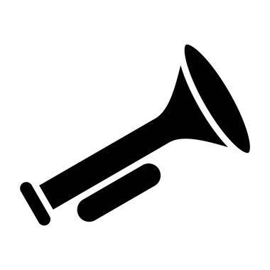 Trompet. Web simgesi basit illüstrasyon