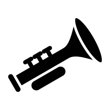 Trompet. Web simgesi basit illüstrasyon