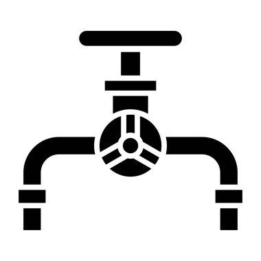 Musluk ikonu. beyaz arkaplanda izole edilmiş ana kapak vektör çizimi.