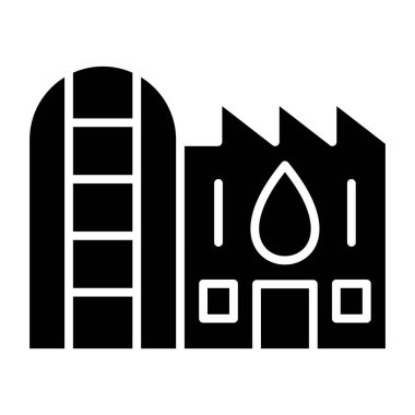 Fabrika. Web simgesi basit illüstrasyon