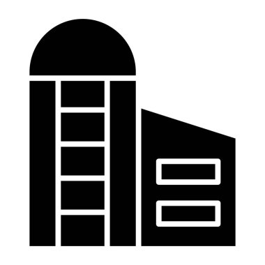 Bina. Web simgesi basit illüstrasyon