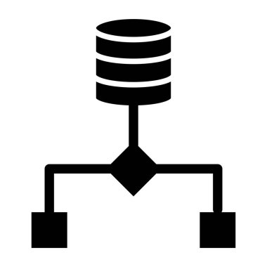 veritabanı. Web simgesi basit illüstrasyon
