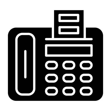 faks. Web simgesi basit illüstrasyon