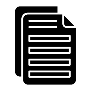 Belge. Web simgesi basit illüstrasyon