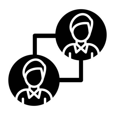 Evrak çantası simgesi, vektör illüstrasyonlu iş adamı