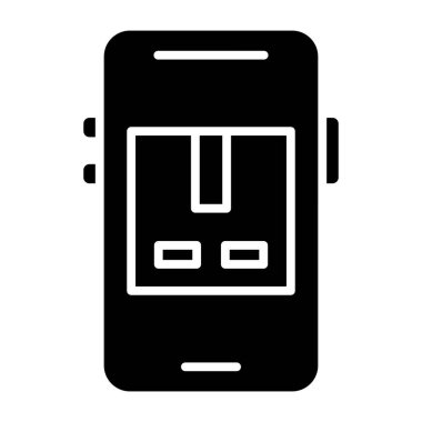 Cep telefonu simgesi, vektör illüstrasyonu