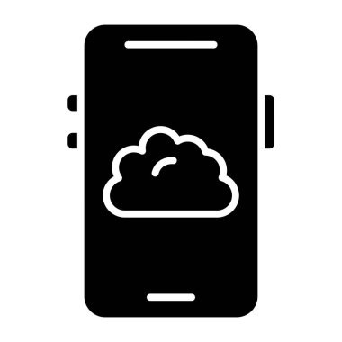 Cep telefonu simgesi, vektör illüstrasyonu