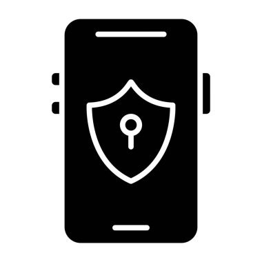 Cep telefonu simgesi, vektör illüstrasyonu