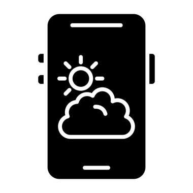 Cep telefonu. Web simgesi basit illüstrasyon