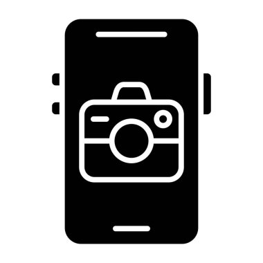 Kamera. Web simgesi basit illüstrasyon