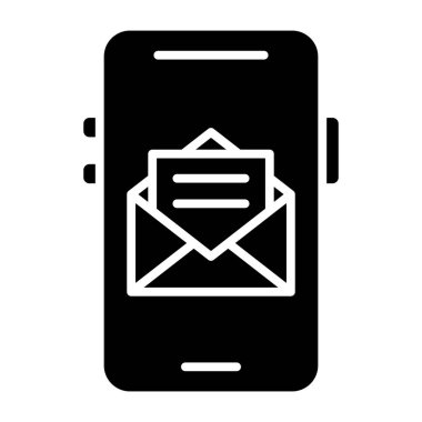 cep telefonu mesaj simgesi, vektör illüstrasyonu