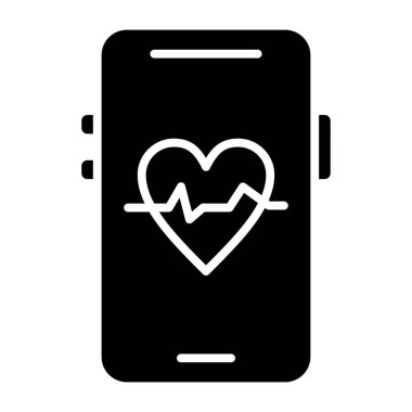 kalp atış hızı simgesi, vektör çizimi