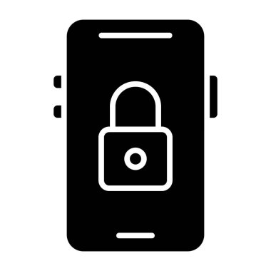 mobil güvenlik vektör simgesi