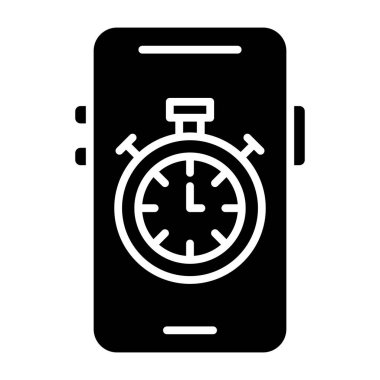 Kronometre Web simgesi basit illüstrasyon