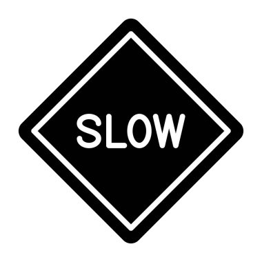 bir yol işaretinin siyah ve beyaz vektör çizimi