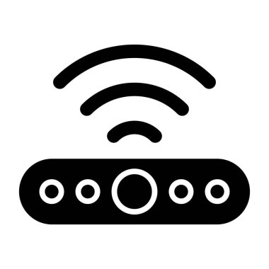 Kablosuz. Web simgesi basit illüstrasyon