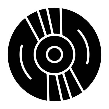 CD disk simgesi. Taslak müzik makarası vektör sembolü ve bonus simgeleri. beyaz arkaplanda izole