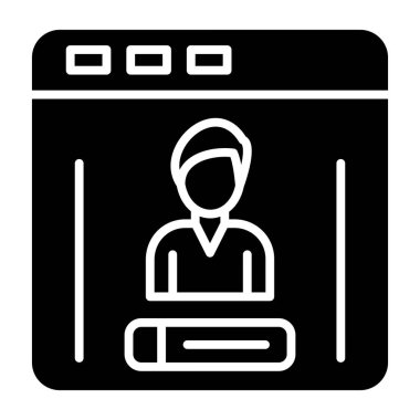 Adamım. Web simgesi basit illüstrasyon