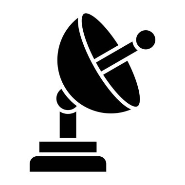 satellite dish icon. outline illustration of radio vector icons for web