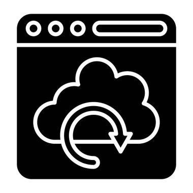 Bulut hesaplama. Web simgesi