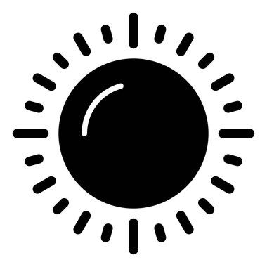 Güneş. Web simgesi basit illüstrasyon