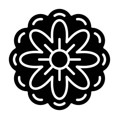 Çiçek. Web simgesi basit illüstrasyon