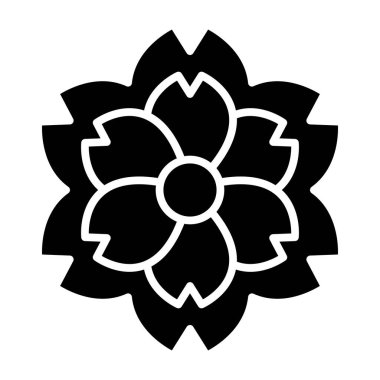 Çiçek. Web simgesi basit illüstrasyon